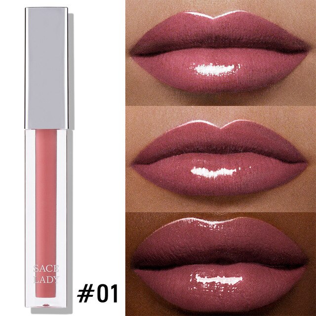 SACE LADY High Shine Lip Gloss Makeup Smooth Buildable Intense Glitter Lip Gloss Beauty Sexy Make Up Moisturizing Cosmetic TSLM2