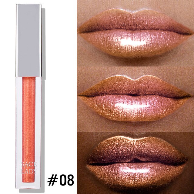 SACE LADY High Shine Lip Gloss Makeup Smooth Buildable Intense Glitter Lip Gloss Beauty Sexy Make Up Moisturizing Cosmetic TSLM2