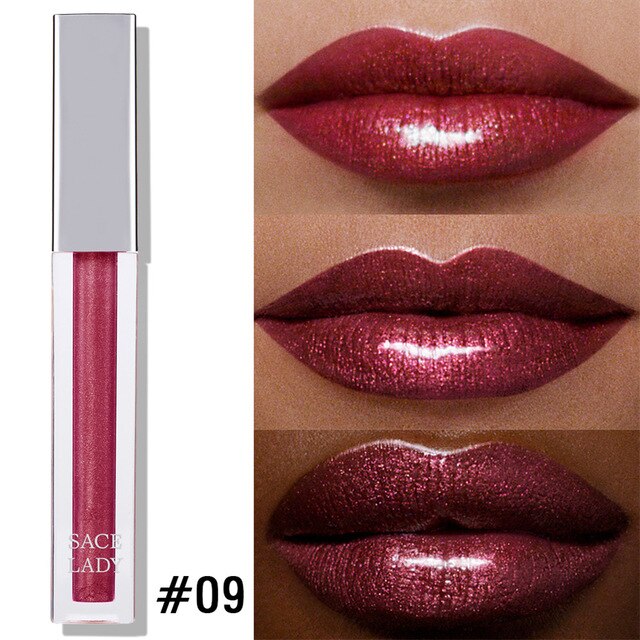 SACE LADY High Shine Lip Gloss Makeup Smooth Buildable Intense Glitter Lip Gloss Beauty Sexy Make Up Moisturizing Cosmetic TSLM2