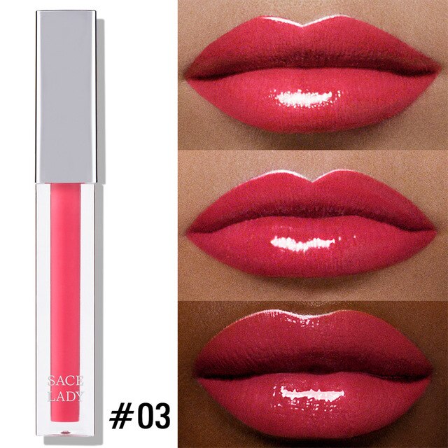 SACE LADY High Shine Lip Gloss Makeup Smooth Buildable Intense Glitter Lip Gloss Beauty Sexy Make Up Moisturizing Cosmetic TSLM2