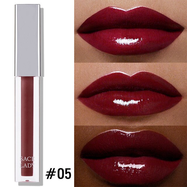 SACE LADY High Shine Lip Gloss Makeup Smooth Buildable Intense Glitter Lip Gloss Beauty Sexy Make Up Moisturizing Cosmetic TSLM2