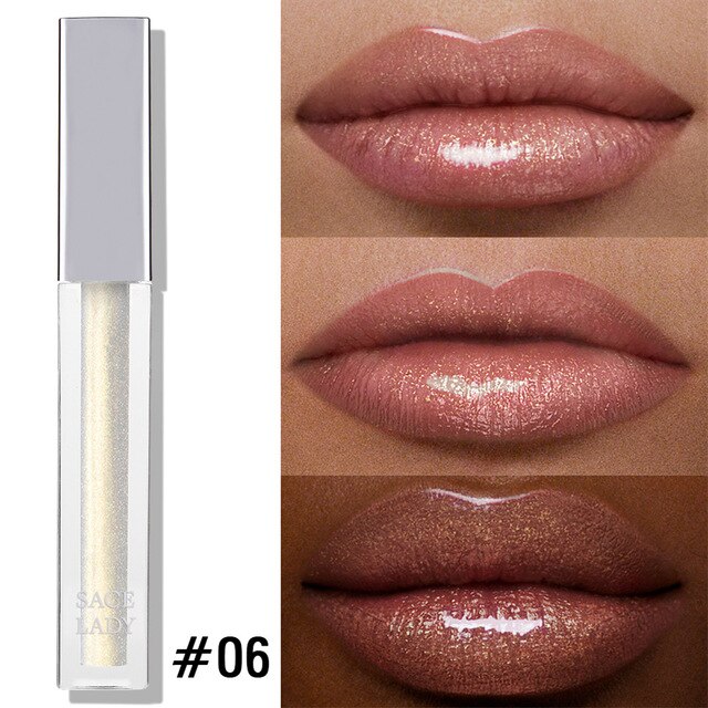 SACE LADY High Shine Lip Gloss Makeup Smooth Buildable Intense Glitter Lip Gloss Beauty Sexy Make Up Moisturizing Cosmetic TSLM2