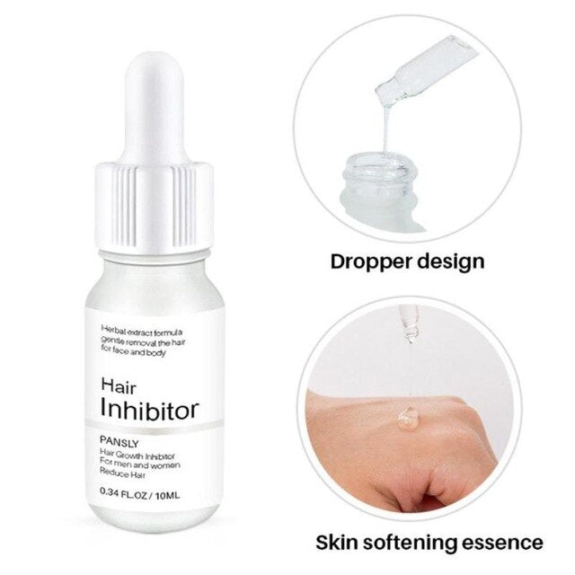 Organic Permanent Hair Growth Inhibitor Oil Removal Painless on Bikini Face Armpit Legs Body Pubic Depilation Serum