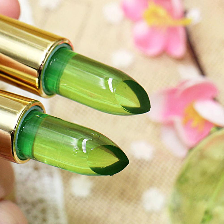 Organic Aloe Vera Natural Temperature Change Color Jelly Lipstick Long Lasting Moistourizing Lip Makeup Tint Balm