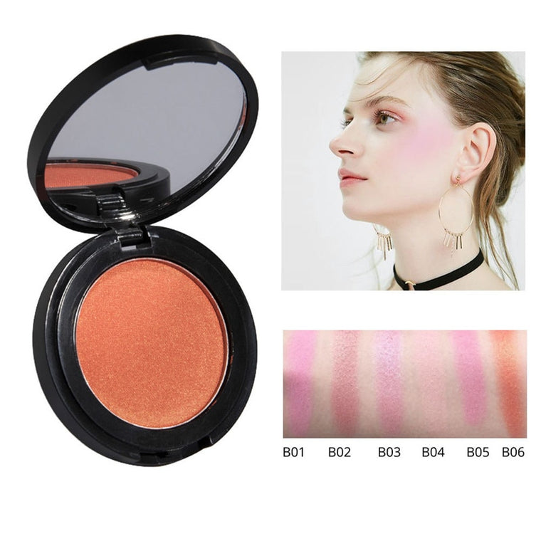 Makeup Moisturizing  Blush Matte  Long Lasting  Waterproof  Easy To Wear Natural Face Make Three-dimensional Look Cosmetic Rouge