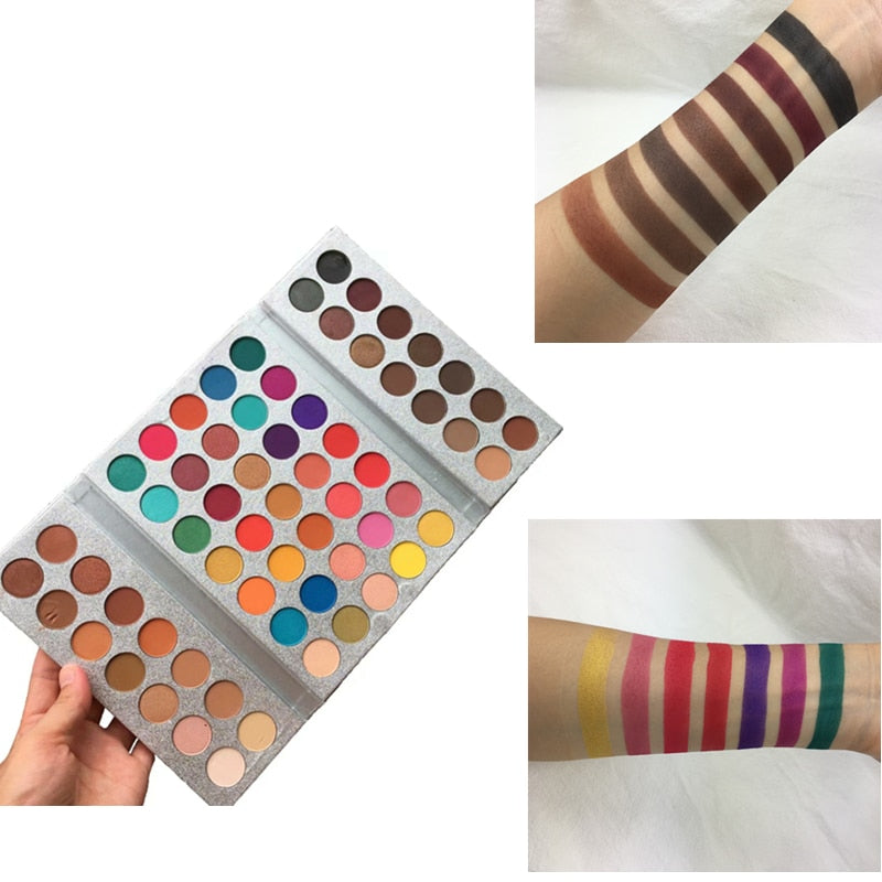 beauty glazed 63 Color Matte Eye shadow Palette Pigmented Waterproof Earth Color Makeup Palette Cosmetics paleta de sombra TSLM2