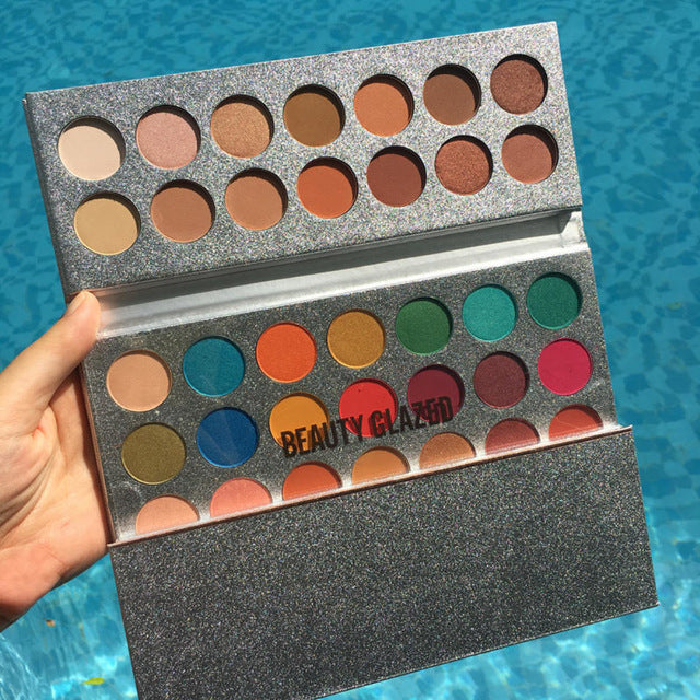 beauty glazed 63 Color Matte Eye shadow Palette Pigmented Waterproof Earth Color Makeup Palette Cosmetics paleta de sombra TSLM2
