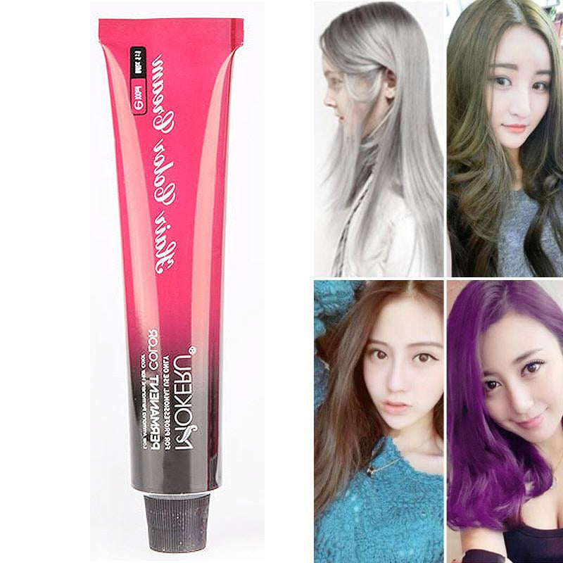 100ml Organic natural purple blue no ammonia hair color permanent hair dye unisex professional hair color cream paint for hair