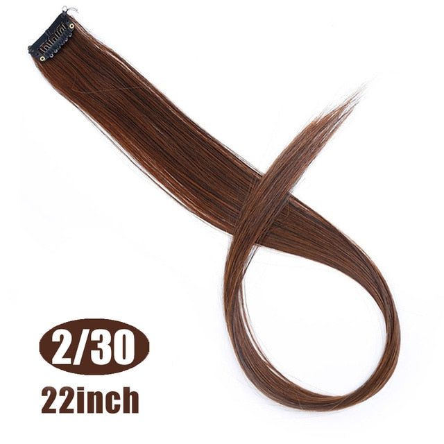 MUMUPI Long Straight color Hair Piece Hair Extensions Clip In hair extensions Highlight extensiones de cabello natural