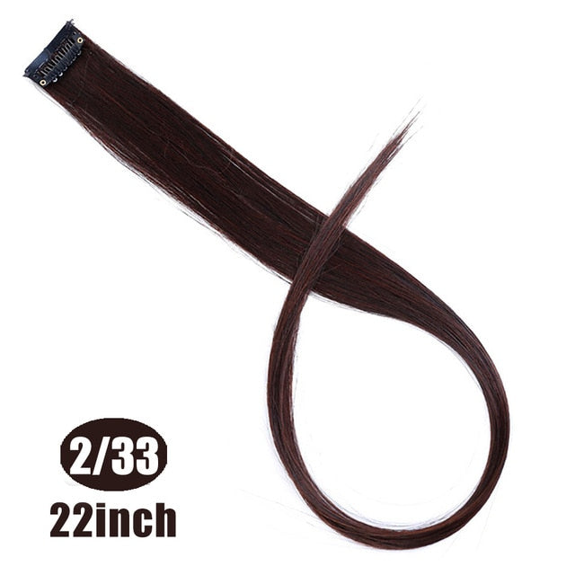 MUMUPI Long Straight color Hair Piece Hair Extensions Clip In hair extensions Highlight extensiones de cabello natural