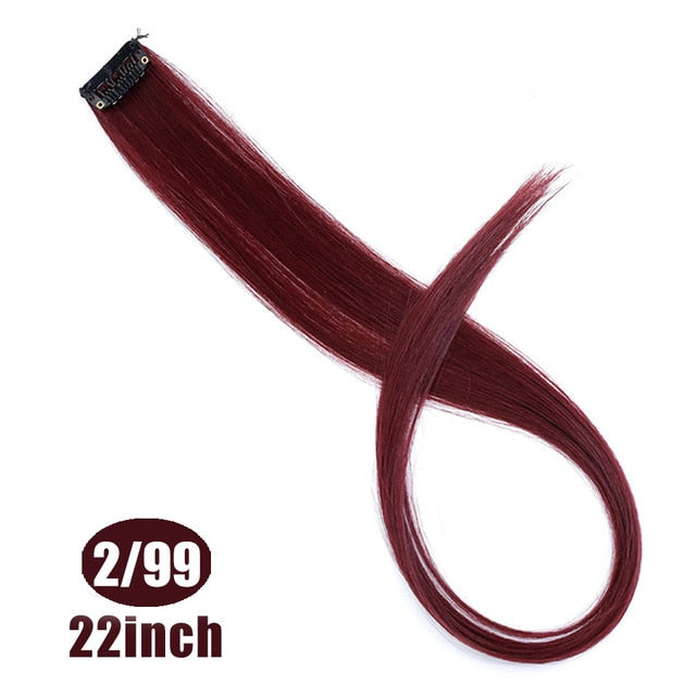 MUMUPI Long Straight color Hair Piece Hair Extensions Clip In hair extensions Highlight extensiones de cabello natural