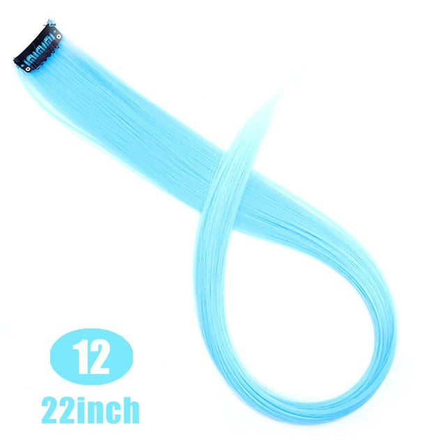 MUMUPI Long Straight color Hair Piece Hair Extensions Clip In hair extensions Highlight extensiones de cabello natural