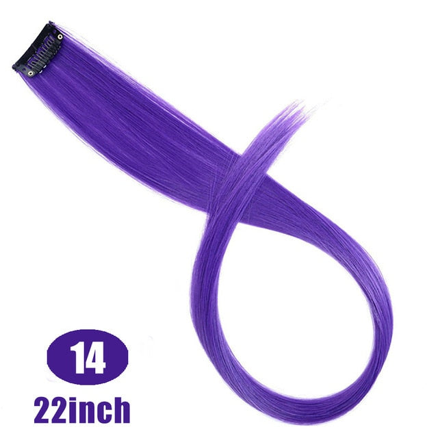 MUMUPI Long Straight color Hair Piece Hair Extensions Clip In hair extensions Highlight extensiones de cabello natural