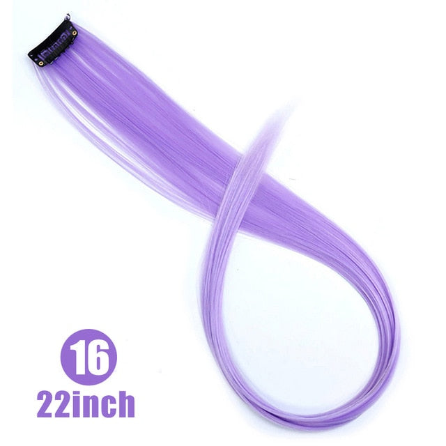 MUMUPI Long Straight color Hair Piece Hair Extensions Clip In hair extensions Highlight extensiones de cabello natural