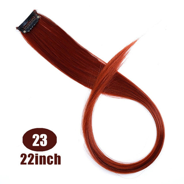 MUMUPI Long Straight color Hair Piece Hair Extensions Clip In hair extensions Highlight extensiones de cabello natural