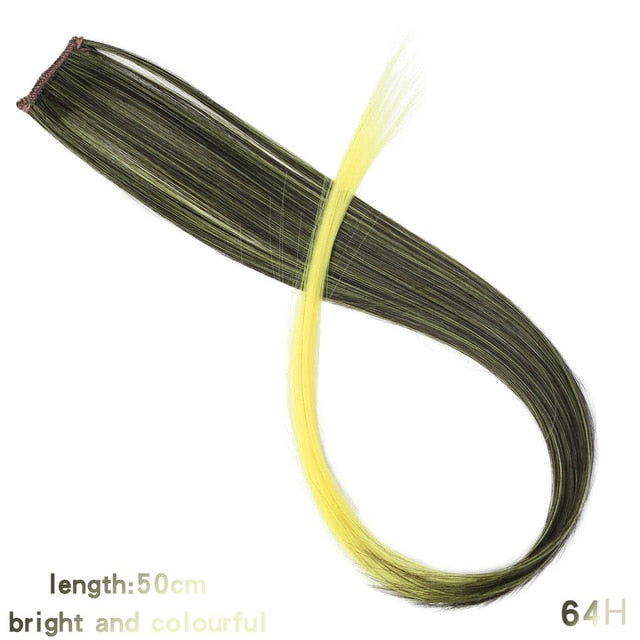 MUMUPI Long Straight color Hair Piece Hair Extensions Clip In hair extensions Highlight extensiones de cabello natural