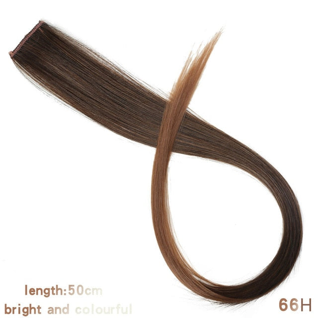MUMUPI Long Straight color Hair Piece Hair Extensions Clip In hair extensions Highlight extensiones de cabello natural