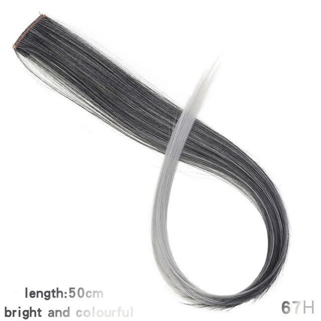 MUMUPI Long Straight color Hair Piece Hair Extensions Clip In hair extensions Highlight extensiones de cabello natural
