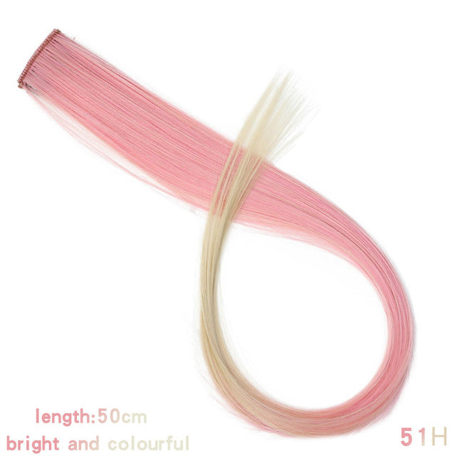 MUMUPI Long Straight color Hair Piece Hair Extensions Clip In hair extensions Highlight extensiones de cabello natural