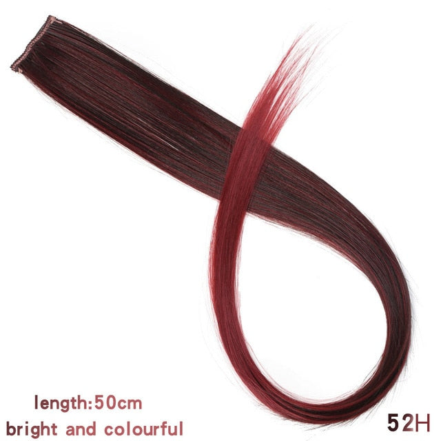 MUMUPI Long Straight color Hair Piece Hair Extensions Clip In hair extensions Highlight extensiones de cabello natural