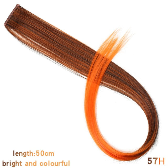 MUMUPI Long Straight color Hair Piece Hair Extensions Clip In hair extensions Highlight extensiones de cabello natural