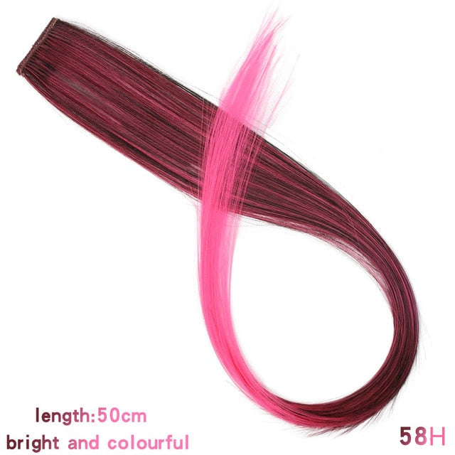 MUMUPI Long Straight color Hair Piece Hair Extensions Clip In hair extensions Highlight extensiones de cabello natural