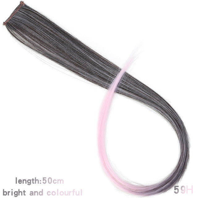 MUMUPI Long Straight color Hair Piece Hair Extensions Clip In hair extensions Highlight extensiones de cabello natural