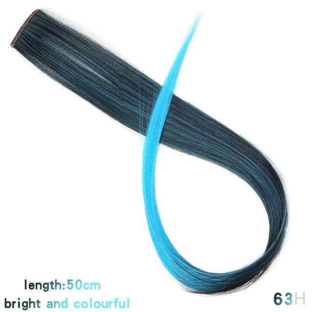 MUMUPI Long Straight color Hair Piece Hair Extensions Clip In hair extensions Highlight extensiones de cabello natural