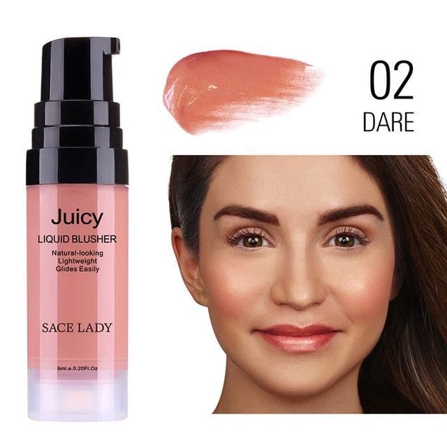 Liquid Blush Face Rouge Professional Cheek Blusher Long Lasting Makeup Beauty Tool SSwell