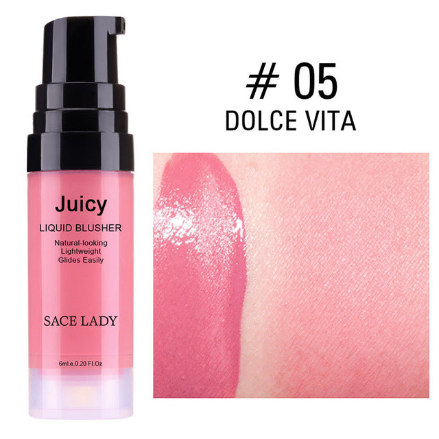 Liquid Blush Face Rouge Professional Cheek Blusher Long Lasting Makeup Beauty Tool SSwell