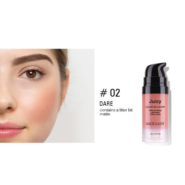 Liquid Blush Face Rouge Professional Cheek Blusher Long Lasting Makeup Beauty Tool SSwell
