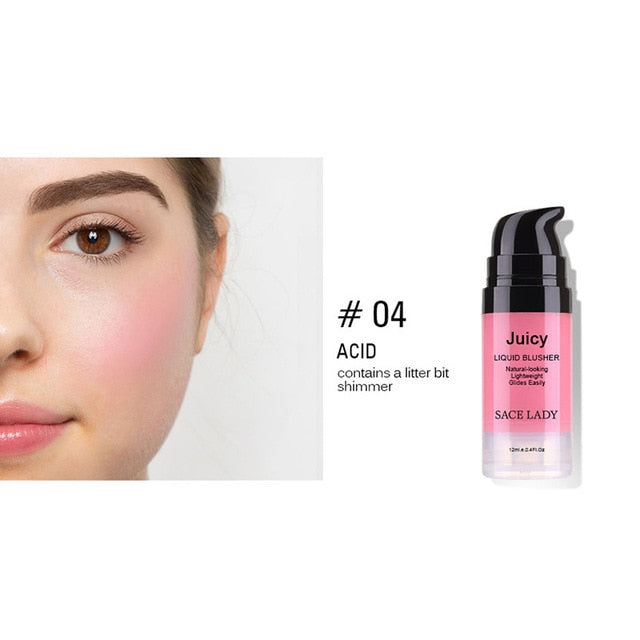 Liquid Blush Face Rouge Professional Cheek Blusher Long Lasting Makeup Beauty Tool SSwell