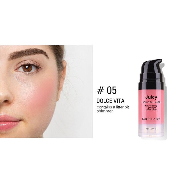 Liquid Blush Face Rouge Professional Cheek Blusher Long Lasting Makeup Beauty Tool SSwell