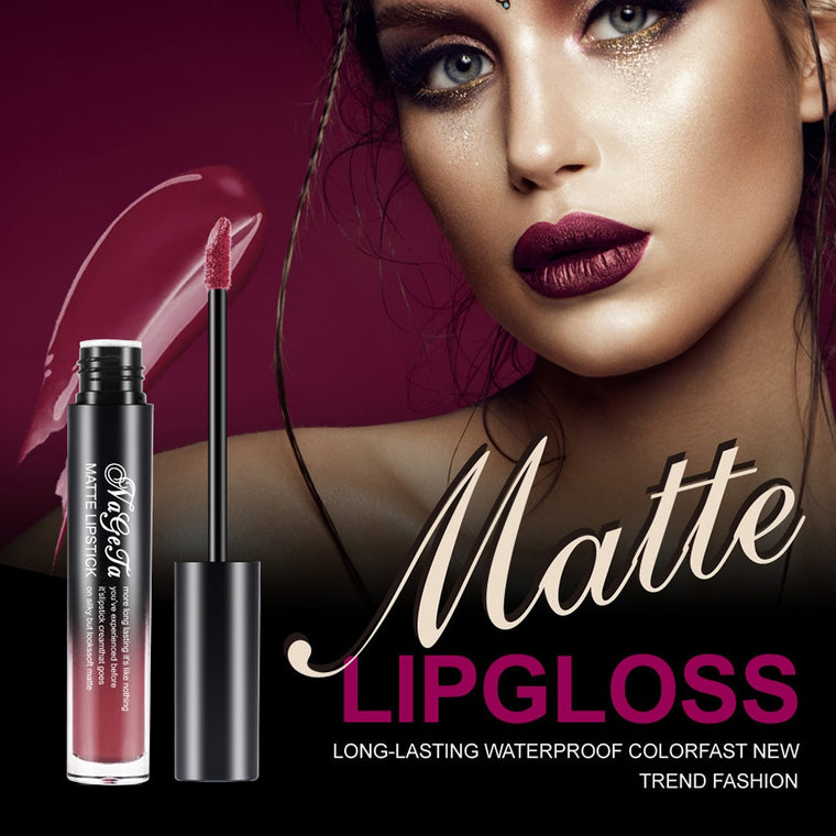 Lipstick 24 Colors Non-Stick Cup Matte Lip Gloss Sexy Lady Long Lasting Moisturizing Makeup Lipgloss Liquid Drop ship TSLM1
